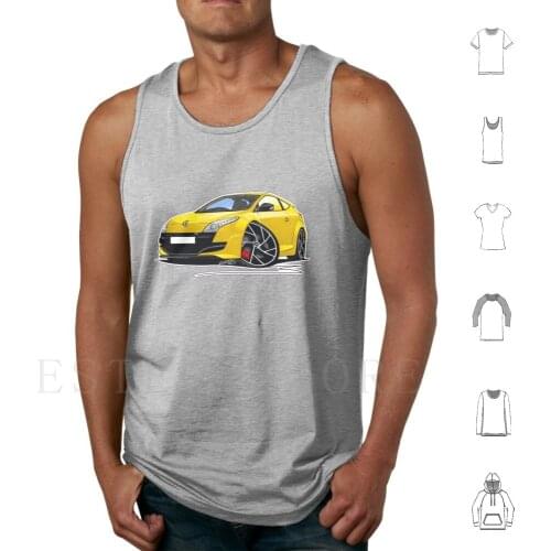 Megane 250 Yellow Tank Tops Vest Sleeveless Megane Sport Megane Sport Sports Car Car Rs