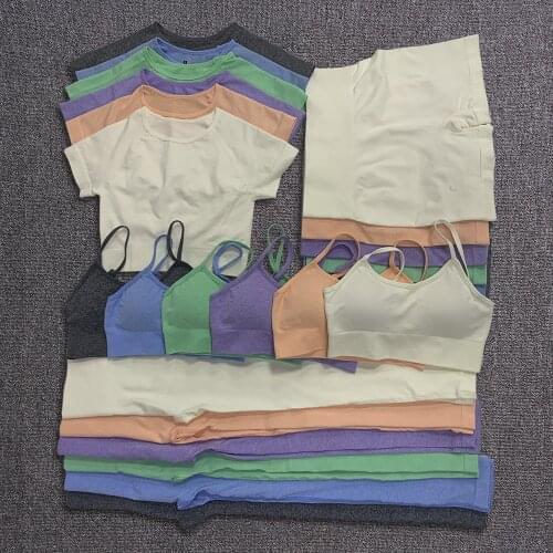 Yoga Clothing For Women Gym Fitness Bra High Waist Leggings Seamless Workout Pants Running Elastic Trousers Womens Sportswear