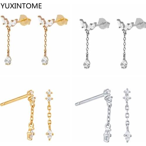 925 Sterling Silver Ear Needle Petal Stud Earrings For Women Mini Diamond Earrings Korean Simple Romantic Wedding Jewelry