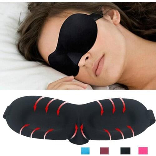 3D Sleeping eye mask Travel Rest Aid Eye Mask Cover Patch Paded Soft Sleeping Mask Blindfold Eye Relax Massager Beauty Tools