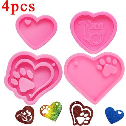 3D Silicone Soap Mold Heart Love Rose Flower Chocolate Mould Candle Polymer Clay Molds Crafts DIY Forms For Soap Base Tool