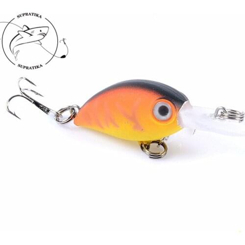 5.2cm/3.8g Artificial Sinking Plastic Hard Bait10# With Sharp Treble Hook Wobblers 3D Simulation Eyes Bionic Bait Sea Fishing