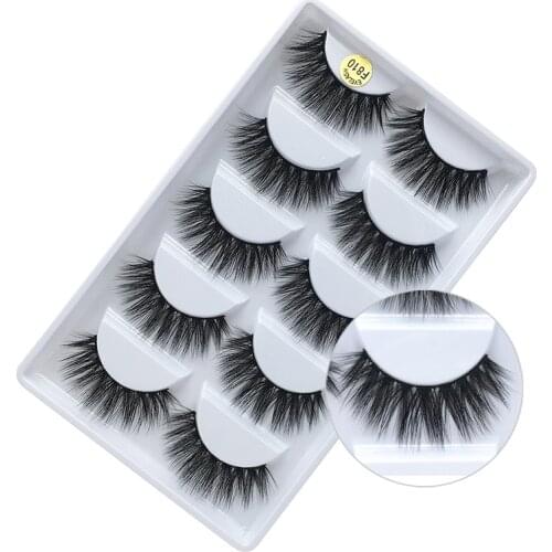 5 pairs Mink Eyelashes 3D False lashes Thick Crisscross Makeup Eyelash Extension Natural Volume Soft Fake Eye Lashes