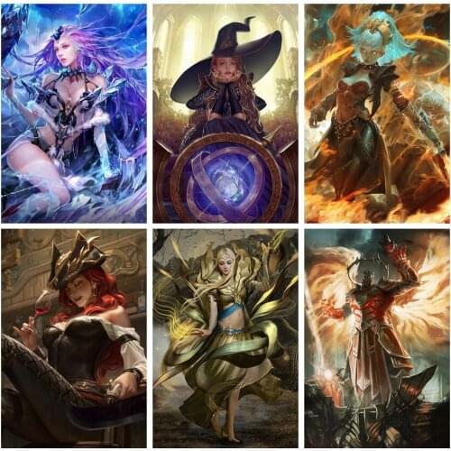 5D DIY Cartoon Pretty Girl Witch Woman Diamond Painting Full Drill Embroidery Cross Stitch Mosaic Home Decor Craft Kit Gift