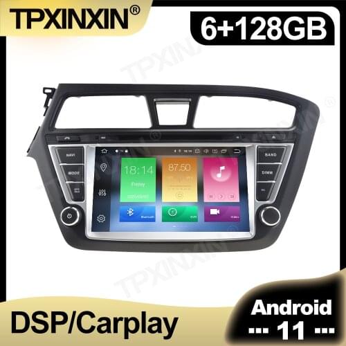 128GB Android 11.0 For Hyundai I20 2014 - 2017 Car Radio Multimedia AutoRadio DVD Player Navigation Stereo GPS 2 din Accessories