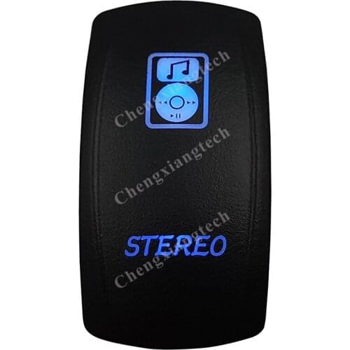 Stereo Car Boat Blue Led Lasor 5 Pin Rocker Toggle Switch On Off 12v 24v Marine Grade for Carling Arb Narva 4x4