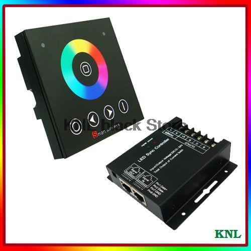 Wireless RF Touch Screen Remote RGB Controller, Wall-Mounted Full Color Controller Switch Touch Panel Remote DC for Led Lighting