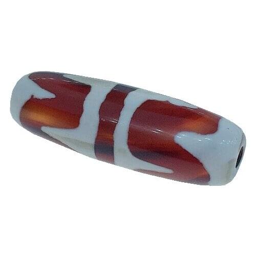 Buddhist Jewelry 10x30mm Beads DIY Tiger Teeth White Red Stone Antique Stone Beads Natural Tibetan Dzi Agates Stone Beads Women