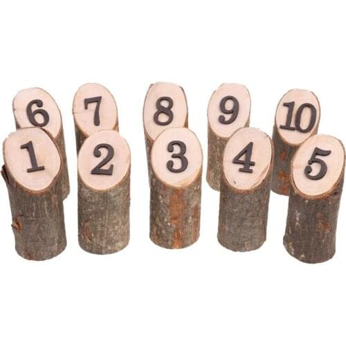 Rustic 1-10 Wooden Table Numbers Wedding Birthday Party Centerpieces Decor