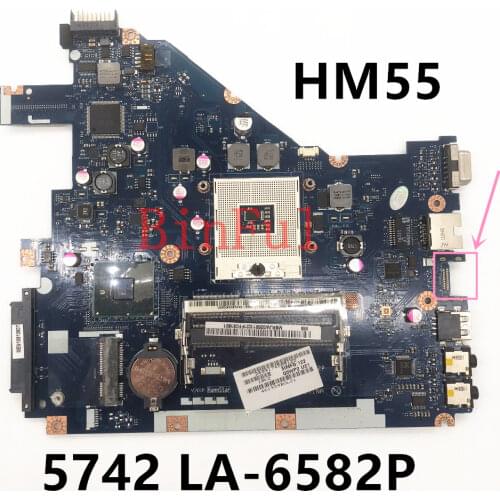 High quality For Main board for ACER aspire 5742Z 5742 5733 5733Z Laptop motherboard PEW71 LA-6582P HM55 DDR3 100% full Tested