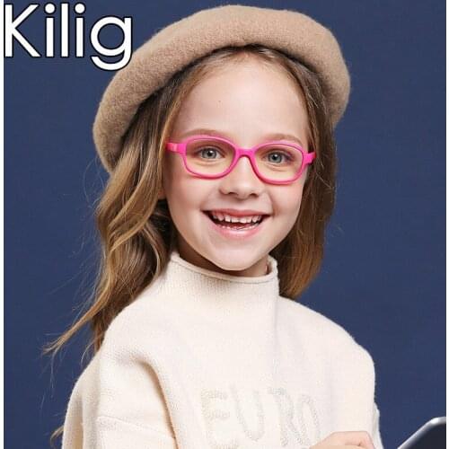 Blue Light Blocking Kids Glasses Children Optical Frame For Boy Girl Transparent Sun Glasse Anti Glare Computer Prescription UV