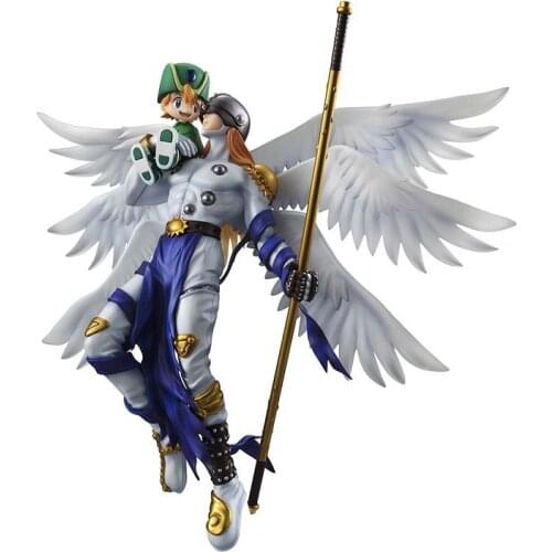 Digimon PVC Cartoon Figure Model Toys 22cm Angemon Wizarmon Action Figure One Piece Anime Figure Dolls Birthday Gift Toy