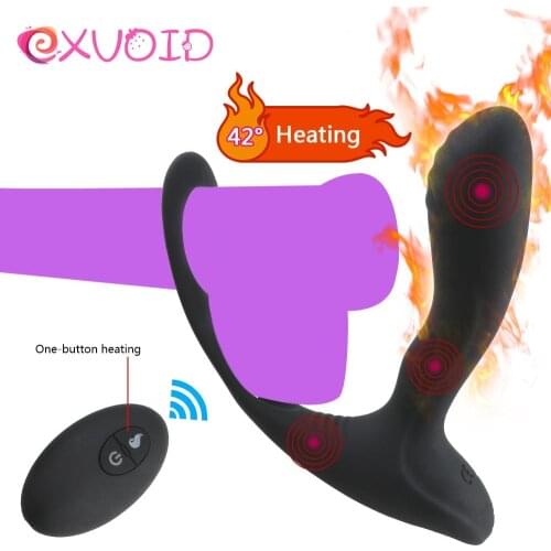 EXVOID Penis Vibrating Ring Sex Toys for Women Heating Dildo Vibrator Anal Vibrator Plug Prostate Massage Remote Control