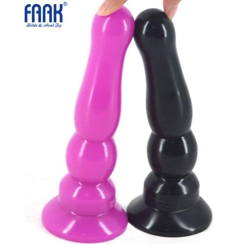 FAAK Butt Plug Suction Cup Beads Anal Dildo Small G-spot Orgasm Masturbator Adult Products Anus Prostate Massager Stimulator