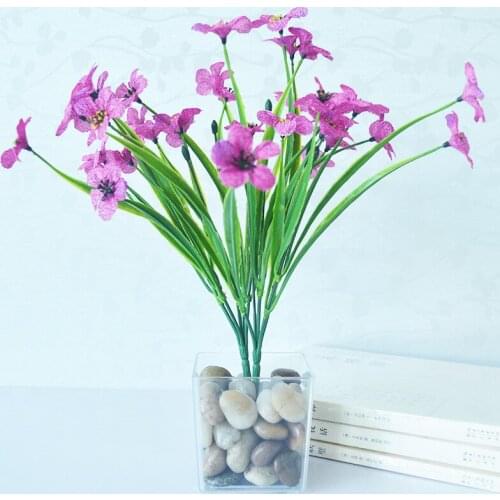 Artificial flowers 5 heads violet 7 heads silk cloth plum blossom outdoor artificial flowers wedding decoration home decoration