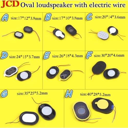 JCD 3pcs Maintenance parts Earpiece Speaker Ear Oval loudspeaker with electric wire 17*10*3.8/17*12*3.8/20*14*3.6/24*15*3