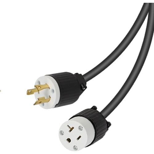 JORINDO American standard 3-pin plug nema L6-30P to 5-20R 3-hole socket conversion extension cord,125V/250V