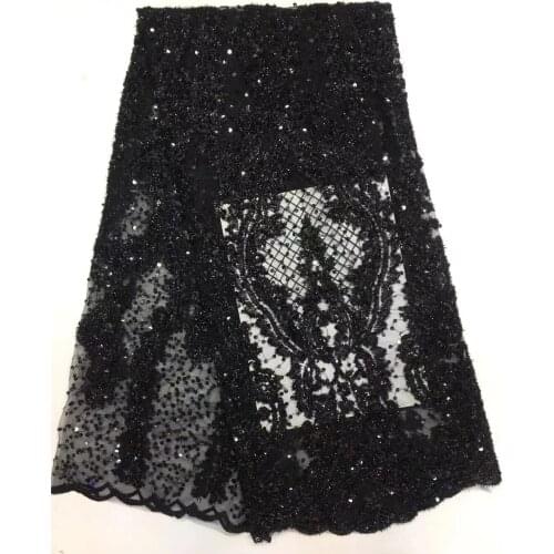 New Sequin Embroidery French Mesh African Lace Sequins Nigeria Lace Suitable For DIY Evening Dress Skirt Dress Fabric D4407