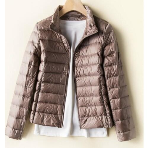 TECHOME Ultra Light White Duck Down Coat Women Winter Coat 2020 Thin Female Slim Warm Jacket Windproof Down Jacket XXXL Parka
