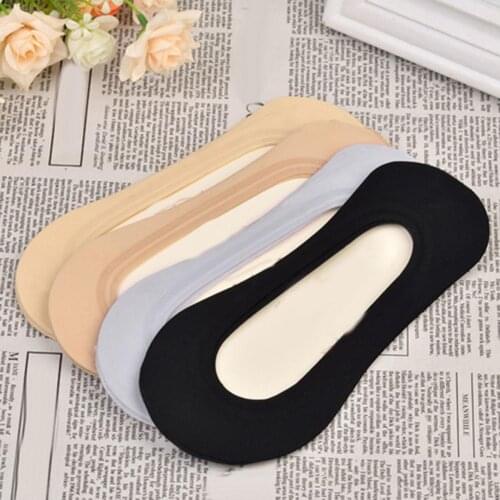 Summer Ultra Thin Sock Slippers for Women Low Cut Solid Color Invisible Trainer Ballerina Footsies Soft Boat Socks Hosiery