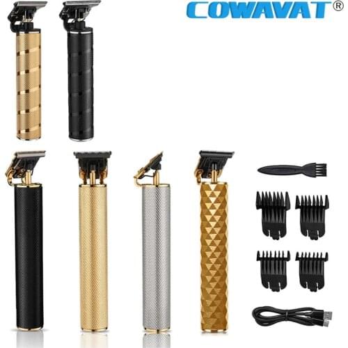 Hair Clipper USB Rechargeable Hair Trimmer Barber Shaver Hair Cutting Beard Trimmer Cordless Haircut T-blade Styling Wholesale