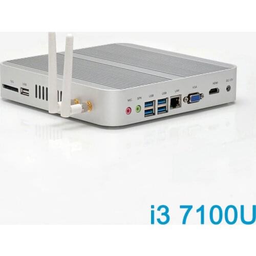 Intel Core i3 7100U Mini PC Windows 10 7th Gen Kaby Lake Fanless Mini Computer with 4K HD Graphics 620 300M Wifi VGA HDMI TV Box