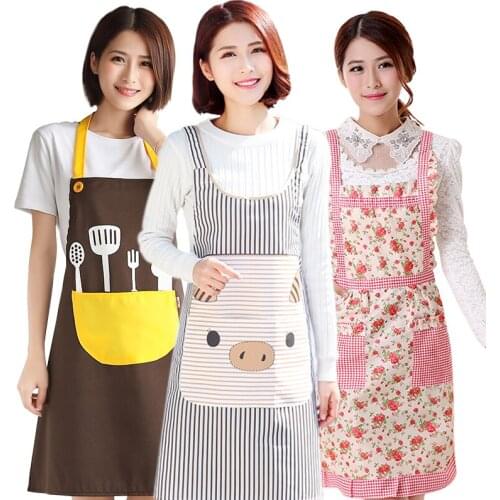 Fashion Kitchen apron waterproof and oil-proof womens cute cooking home overalls