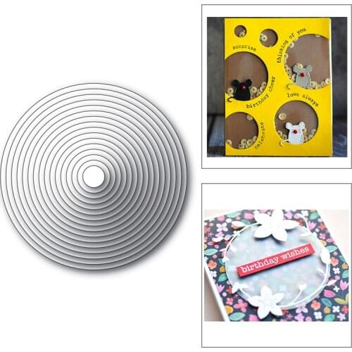 2020 New Round Nesting Layered Metal Cutting Dies For DIY Cut Paper Craft Making Background Album Card and Scrapbooking No Stamp