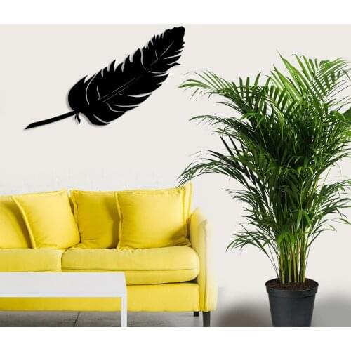Feather Standing Tilted Wall Room Home Accessory Wooden Table 50x32cm