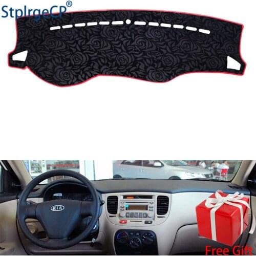 Latest Rose Pattern Non-slip Car Dashboard Cover Dash Mat Pad DashMat ANti-UV Car Sticker for Kia RIO 2005 2006 2007 Car Styling