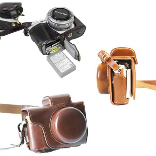 Luxury Pu Leather Camera Case Cover Base For Olympus OMD EM10 III E-M10 Mark III EM10 IV E-M10 Mark IV