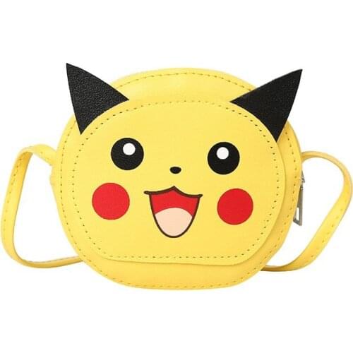 Pokemon Pikachu Shoulder Bag Anime Cartoon Fashion Printed Zipper Kids mini Bag For Boys Girls Purse Childrens Birthday Gift