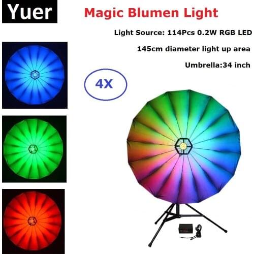 4Pcs/Lot LED Stage Light Dj Disco Light Lumiere Sound Party Laser Projector 20W RGB LED Magic Blumen Light For Stage Decoration