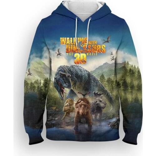 Dinosaur Disney Movie 3D Print Mens Sweatshirt Spring Cartoon Anime Clothes For Women Harajuku Style Boy Girl Kids Hoodies