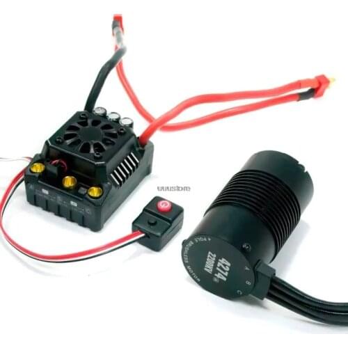 Hobbywing EzRun Max8 v3 150A Waterproof Brushless ESC T / TRX Plug + 4274 2200KV Motor +LED Programing for 1/8 RC Car Truck