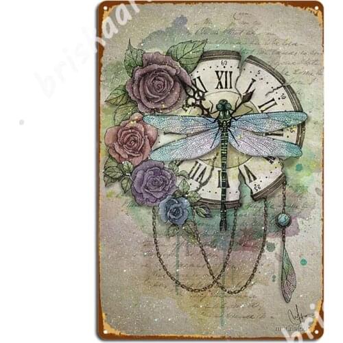 Time Flies Metal Signs Club Bar Vintage Wall Mural Wall Decor Tin sign Posters