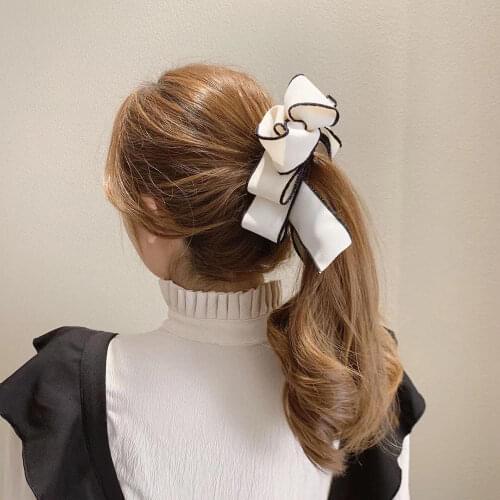 Women Girls Bow Hair Clips Ribbon Bow Imitation Banana Hair Clip Party Decorative Sweet Hair Accessories New Hairpins Jewelry