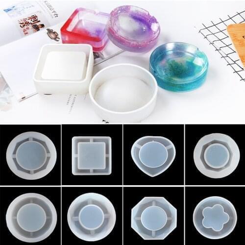 DIY Pot Mold Ashtray Coaster Flexible Silicone Mold Epoxy Resin Jewelry Craft Clay Resin Pot Molds Jewelry Making Accessories