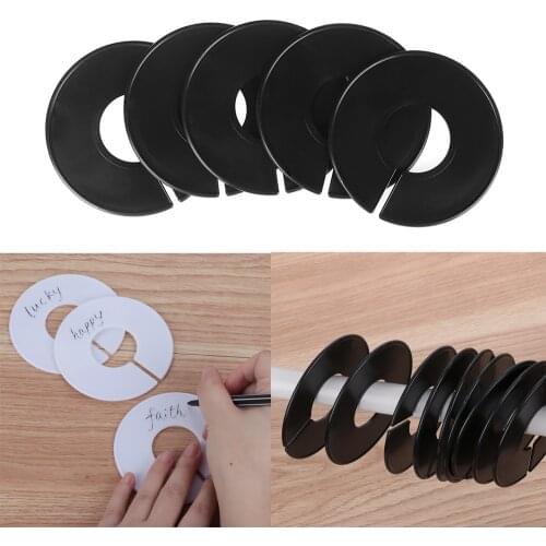 10PCS DIY Clothing Size Dividers Round Hangers Closet Dividers for Clothes Stores or Home White Blank Dividers Garment Tags