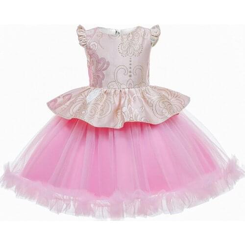 2021 3-10 Years Summer Girls Birthday Tutu Dress Kids Wedding Dresses For Children Costume Lace Princess Party Dress Girl Palace