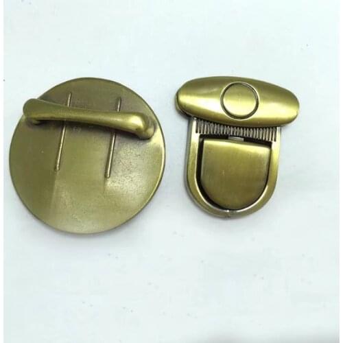 3 x 3.5 cm Bronze Purse Bag Lock , Metal Thumb Catch Purse Lock