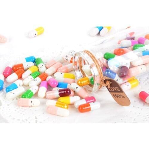 500Pcs/lot Multiple Colors Korean Drama Toy A Millionaires First Love Pills Toy Capsule Paper Message Pills HOT Valentine Gift