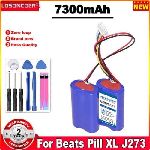 LOSONCOER J273 7300mAh Battery For Beats Pill XL J273 ICR18650NH-2S2P