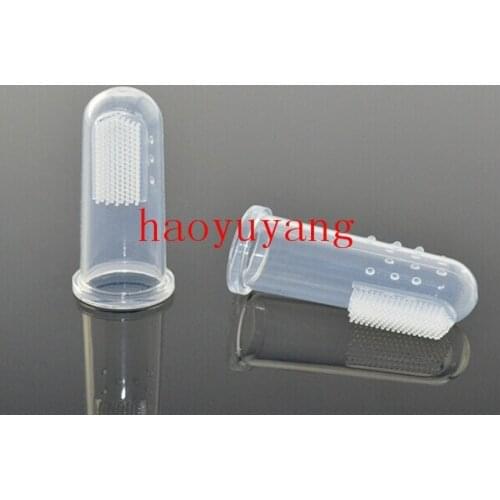 Free Shipping 1000 Pcs Soft Silicone Safe Baby Kids Finger Toothbrush Gum Brush For Clear Massage