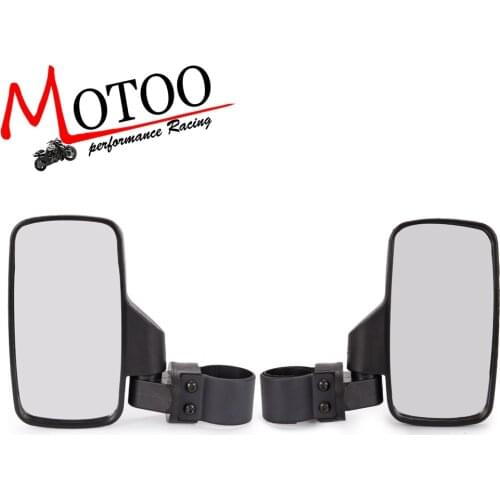 UTV ATV 2pcs Rear View Side Mirror 1.75" 2" Roll Cage For Polaris RZR Ranger