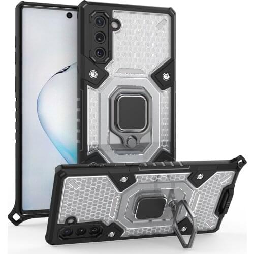 Luxury Armor With Ring Bracket Phone Case For Samsung Galaxy M31 M51 M30S A02S A51 A71 4G 5G S20 FE Note 10 20 Ultra Plus Cover