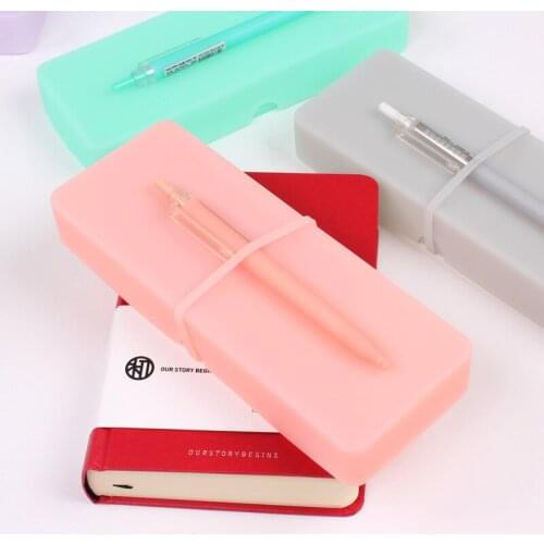 CHENGYU Simple Candy Colored Pencil Case Large Capacity Pen Bag 1PCS