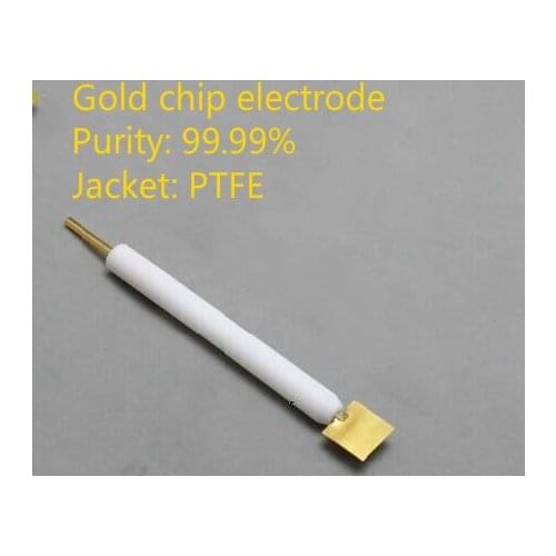 Gold chip electrode, purity 99.99%, PTFE sheath