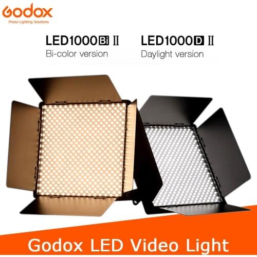 Godox LED1000BI II Bi-color LED1000D II Version LED Video Light DMX Port CRI 96 TLCI 98 with Remote Control LED Continuous Light