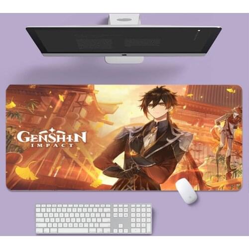 Genshin Impact Zhongli Laptop Computer Mousepad Large Gaming Laptop XL Non-slip Rubber Office Computer Mouse Pad